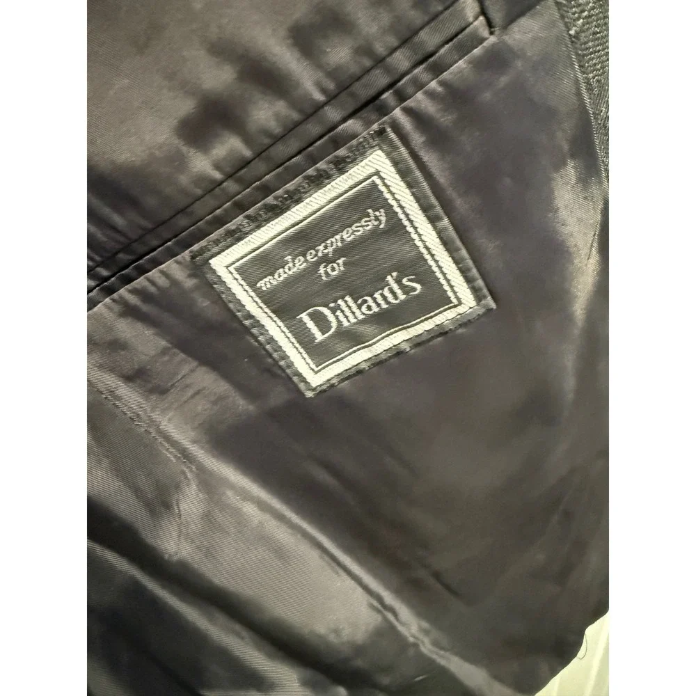 Christian‎ Dior Monsieur Grey Windowpane Pure Virgin Wool Blazer Sport Coat Mens